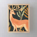 Minimal Abstract Art Deer Mini Art Print Gallery Image 1