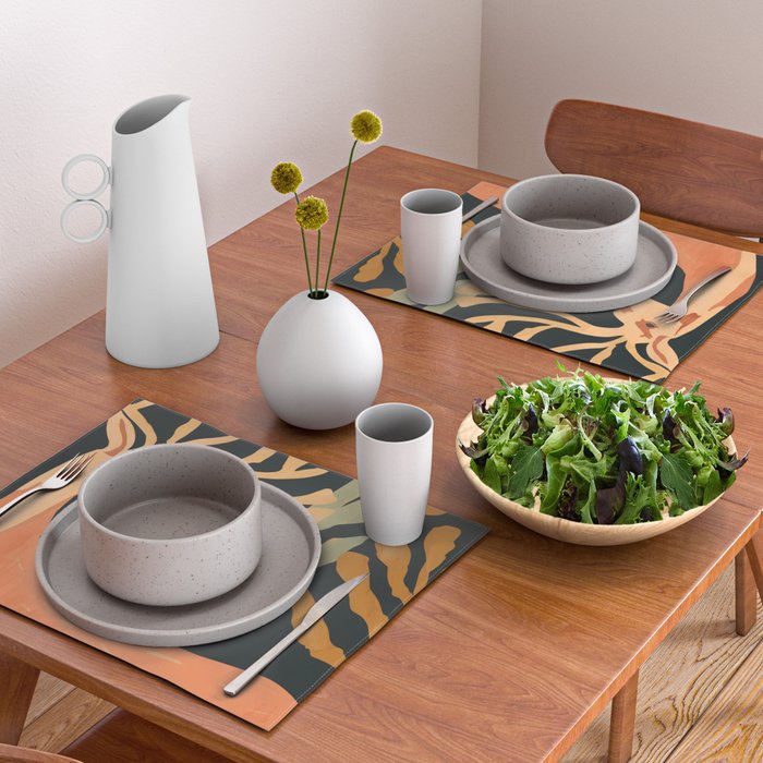 Minimal Abstract Art Deer Placemat Gallery Image 2