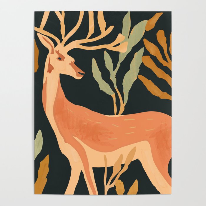 Minimal Abstract Art Deer Poster Gallery Image 4