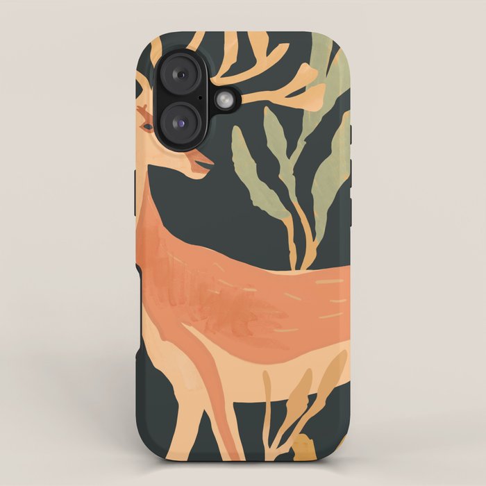 Minimal Abstract Art Deer iPhone Case Gallery Image 1
