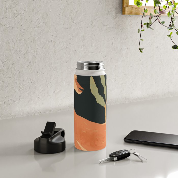 Minimal Abstract Art Deer Water Bottle Gallery Image 4