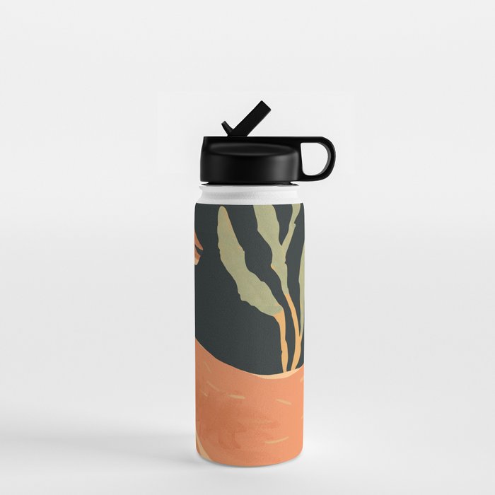 Minimal Abstract Art Deer Water Bottle Gallery Image 1