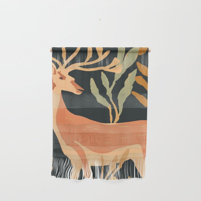 Minimal Abstract Art Deer Wall Hanging Gallery Image 1