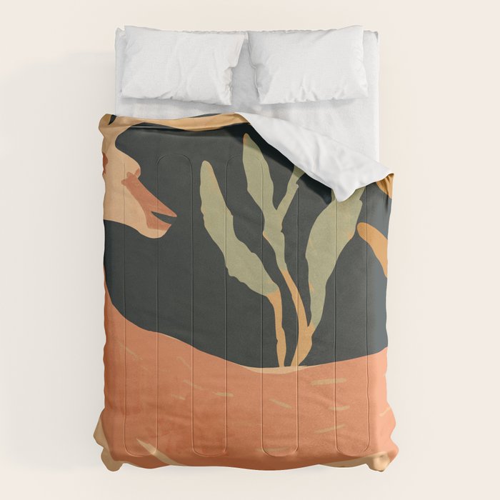 Minimal Abstract Art Deer Comforter Gallery Image 6