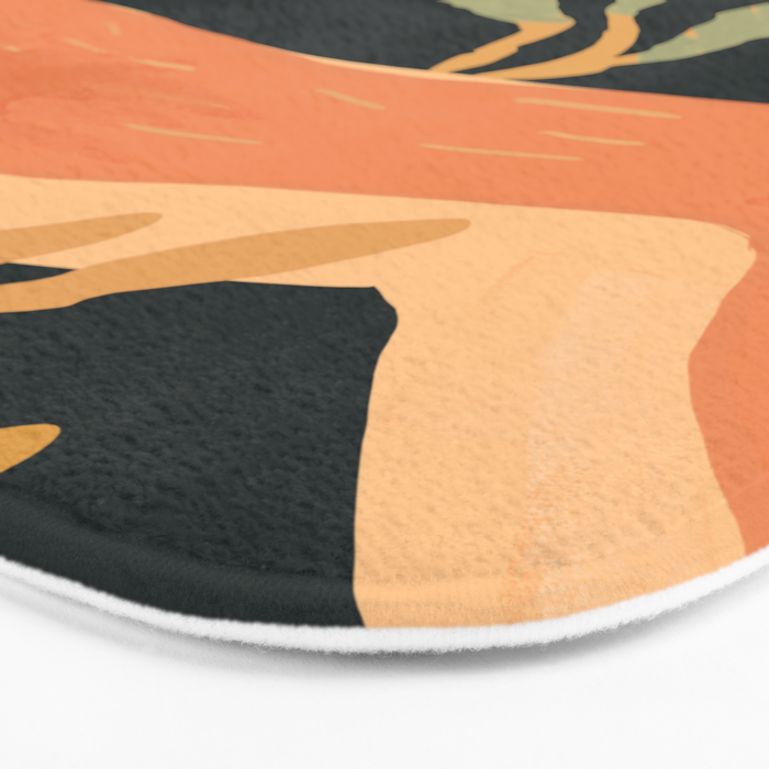 Minimal Abstract Art Deer Bath Mat Gallery Image 3