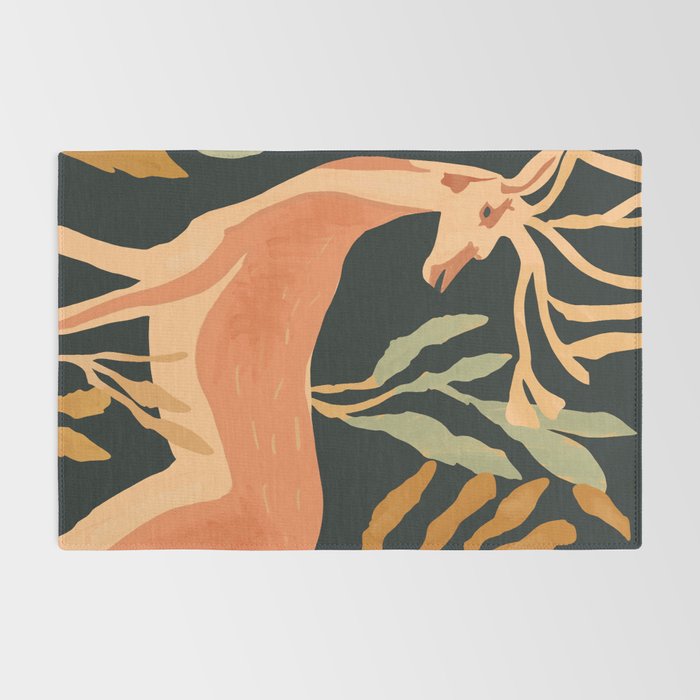 Minimal Abstract Art Deer Rug Gallery Image 2