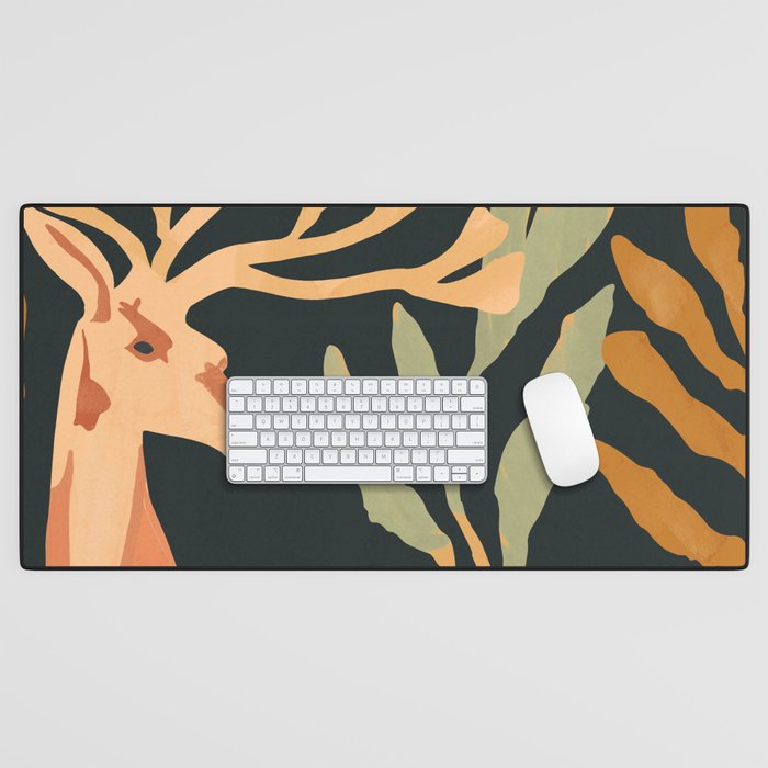 Minimal Abstract Art Deer Desk Mat Gallery Image 1