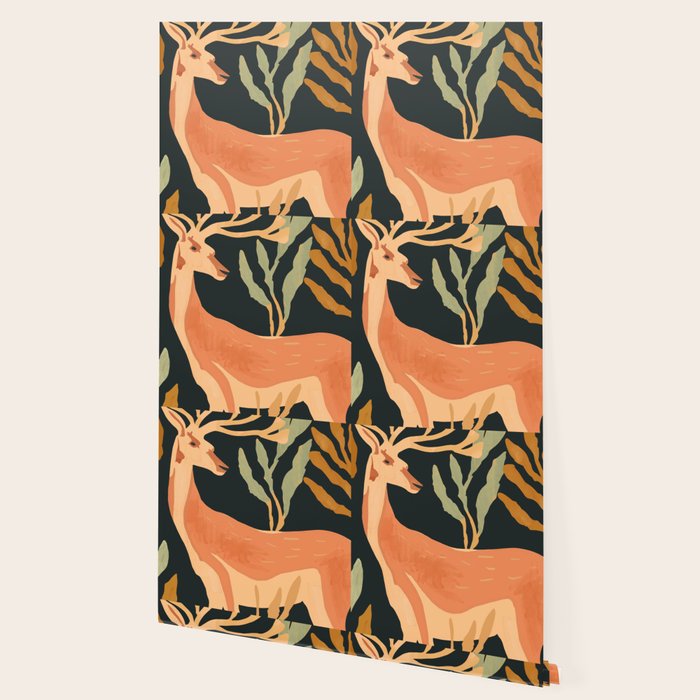 Minimal Abstract Art Deer Wallpaper Gallery Image 2