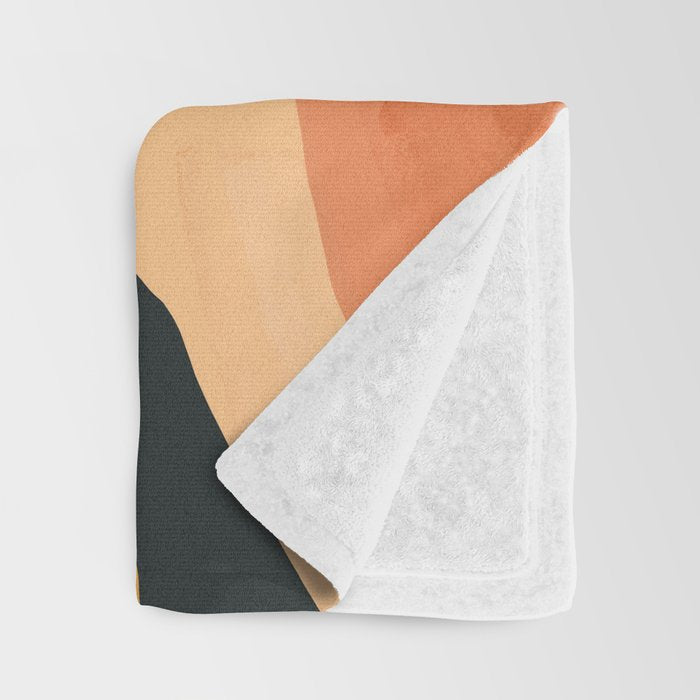 Minimal Abstract Art Deer Throw Blanket Gallery Image 3