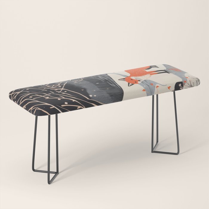 Winter River Fox Bench Gallery Image 1