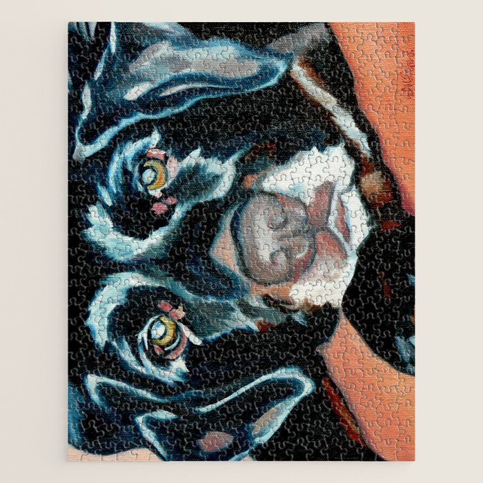 Daisy the Black Lab Dog Portrait Jigsaw Puzzle Gallery Image 1