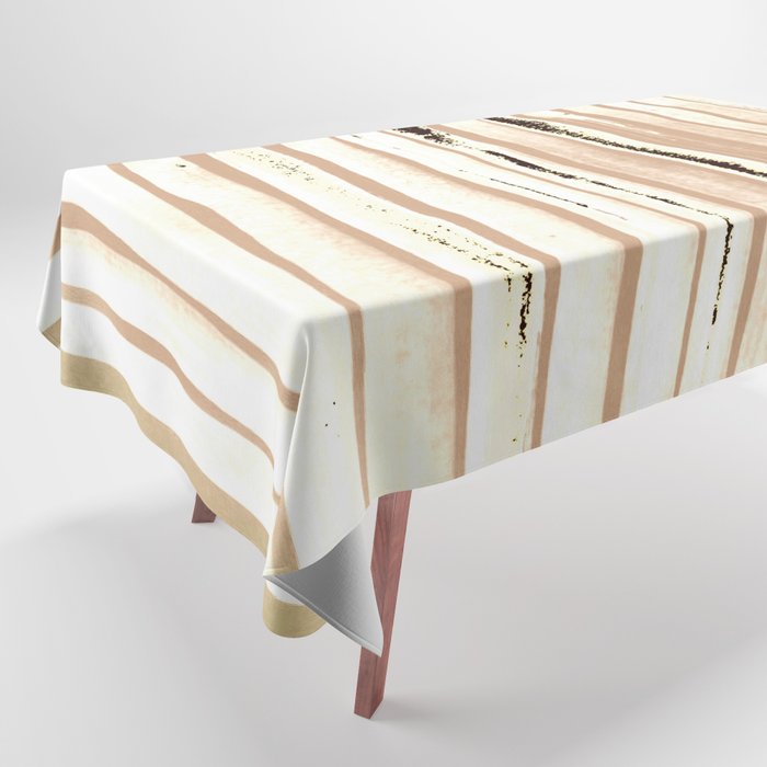 Brown Earth Lines Tablecloth Gallery Image 1