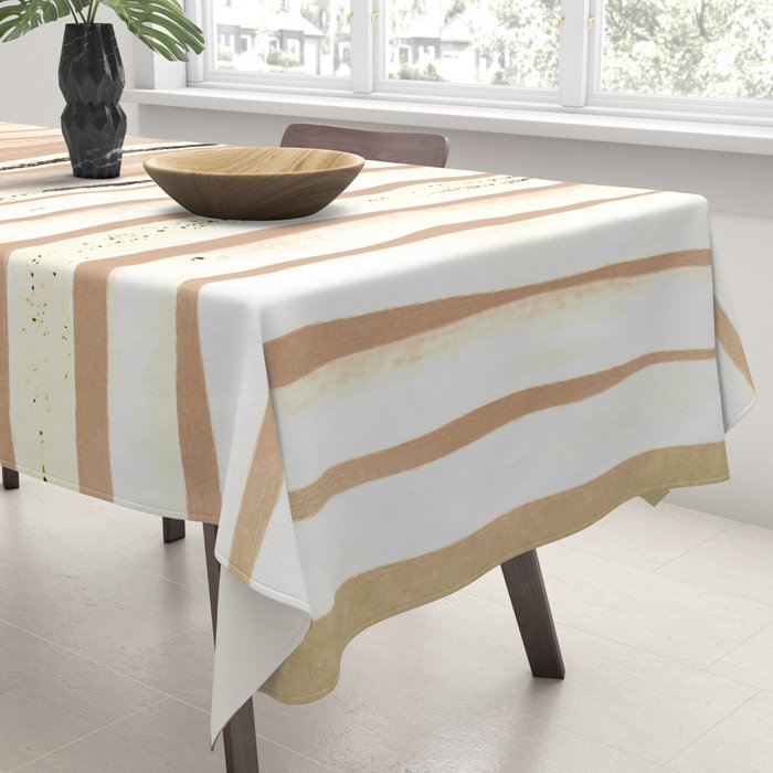 Brown Earth Lines Tablecloth Gallery Image 3