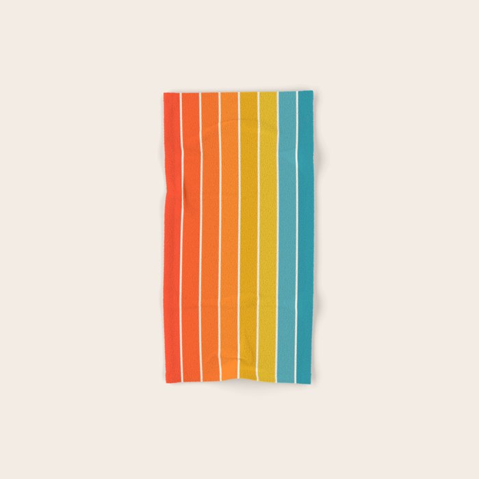 Gradient Arch X Bright Rainbow Mid Century Modern Rainbow Bath Towel Gallery Image 1