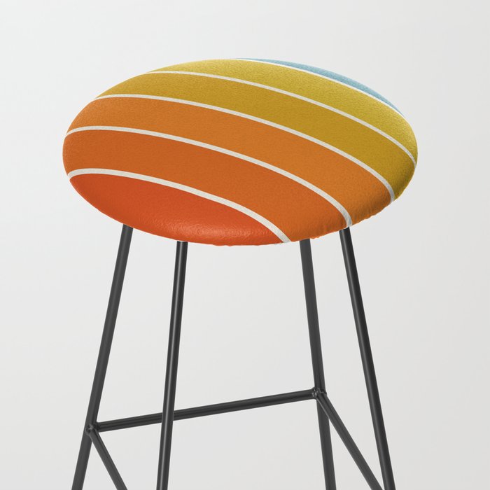 Gradient Arch X Bright Rainbow Mid Century Modern Rainbow Stool Gallery Image 2