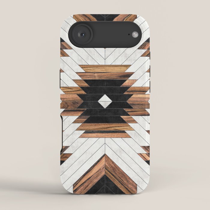 Urban Tribal Pattern No.5 - Aztec - Concrete and Wood iPhone Case Gallery Image 2