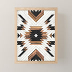 Urban Tribal Pattern No.5 - Aztec - Concrete and Wood Mini Art Print Gallery Image 1