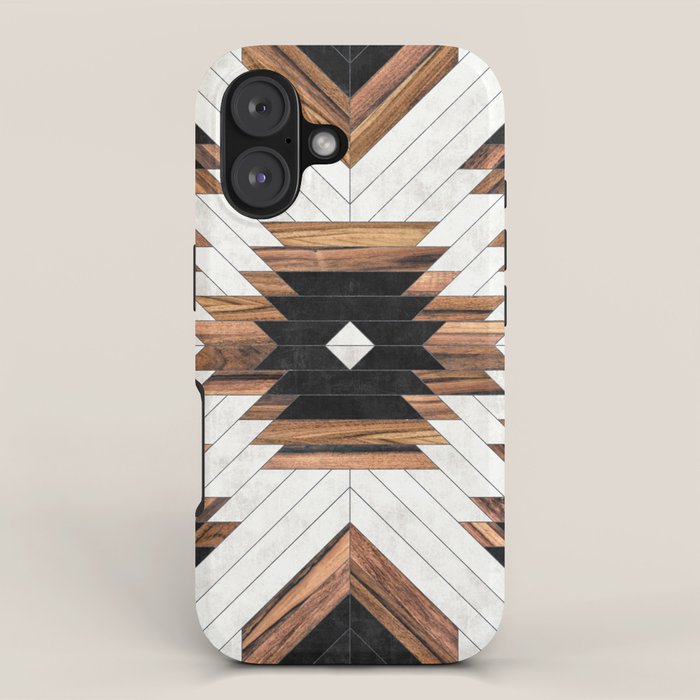 Urban Tribal Pattern No.5 - Aztec - Concrete and Wood iPhone Case Gallery Image 1