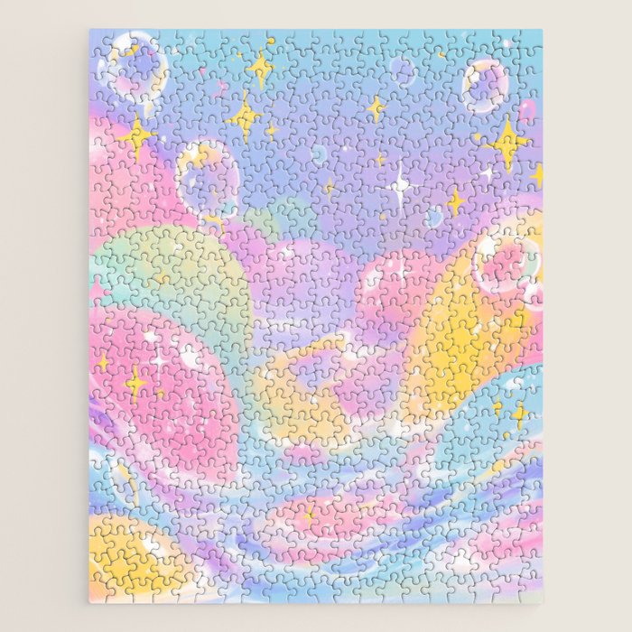 Pastel Cosmic Jelly Landscape Jigsaw Puzzle Gallery Image 1