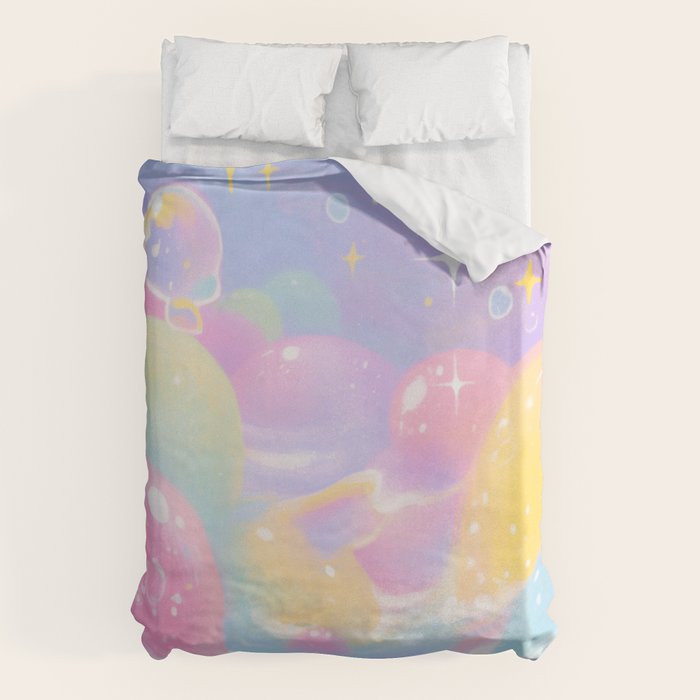 Pastel Cosmic Jelly Landscape Duvet Cover Gallery Image 6