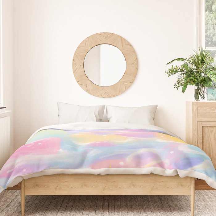 Pastel Cosmic Jelly Landscape Duvet Cover Gallery Image 3