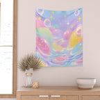Pastel Cosmic Jelly Landscape Wall Tapestry Gallery Image 2