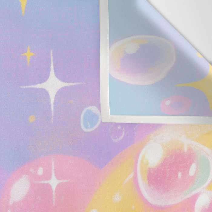 Pastel Cosmic Jelly Landscape Wall Tapestry Gallery Image 3