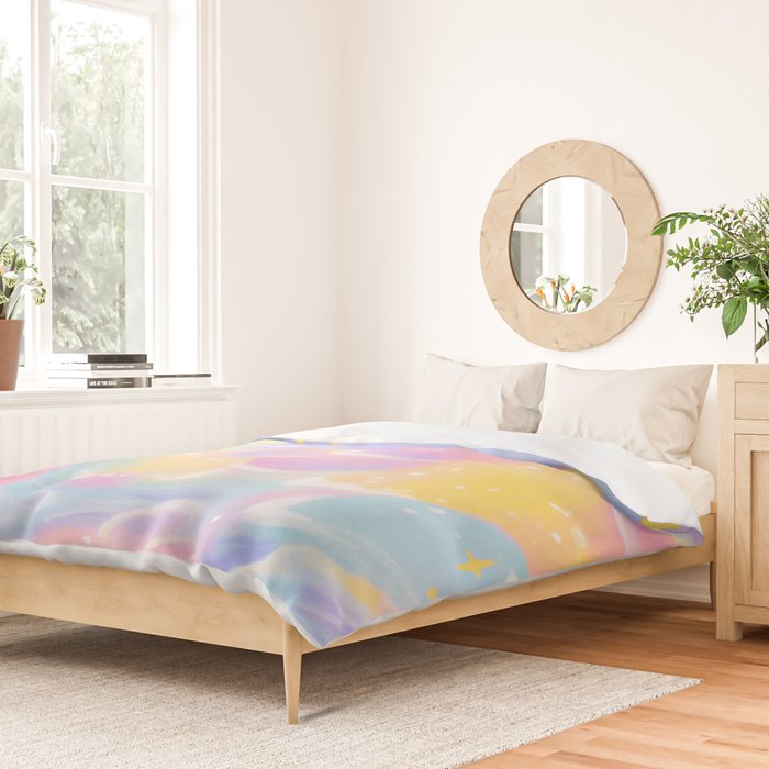 Pastel Cosmic Jelly Landscape Duvet Cover Gallery Image 2