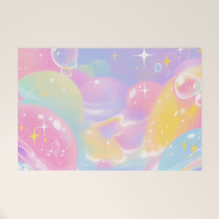 Pastel Cosmic Jelly Landscape Welcome Mat Gallery Image 1