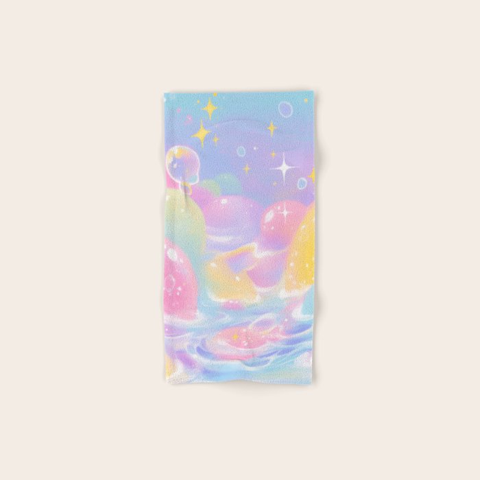 Pastel Cosmic Jelly Landscape Bath Towel Gallery Image 1