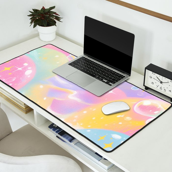 Pastel Cosmic Jelly Landscape Desk Mat Gallery Image 2