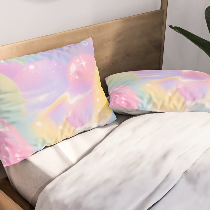 Pastel Cosmic Jelly Landscape Pillow Sham Gallery Image 2