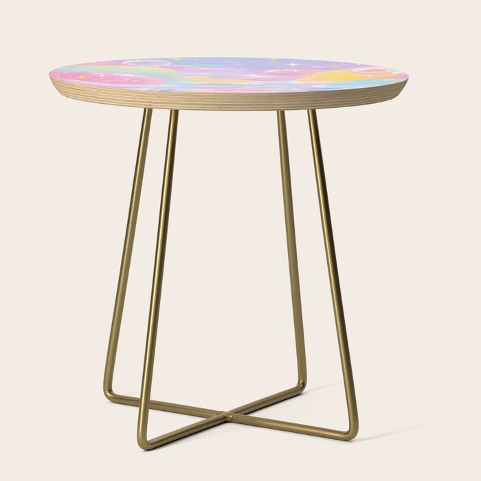 Pastel Cosmic Jelly Landscape Side Table Gallery Image 1