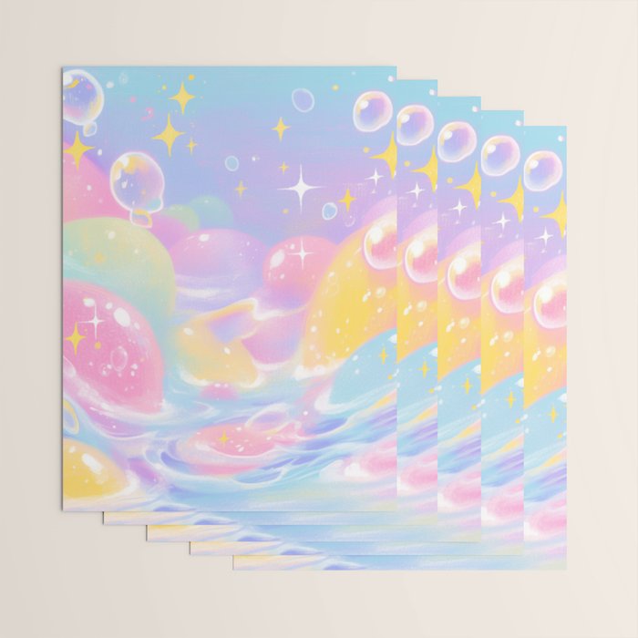 Pastel Cosmic Jelly Landscape Wrapping Paper Gallery Image 3