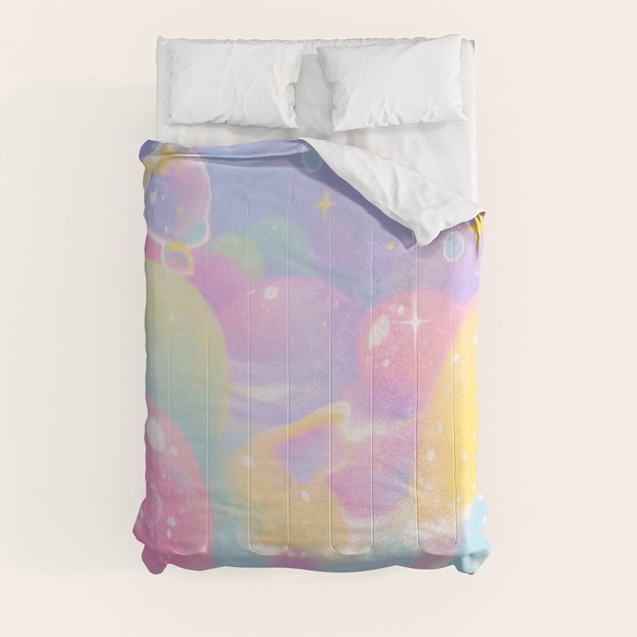 Pastel Cosmic Jelly Landscape Comforter Gallery Image 3