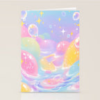 Pastel Cosmic Jelly Landscape Stationery Card Gallery Image 2