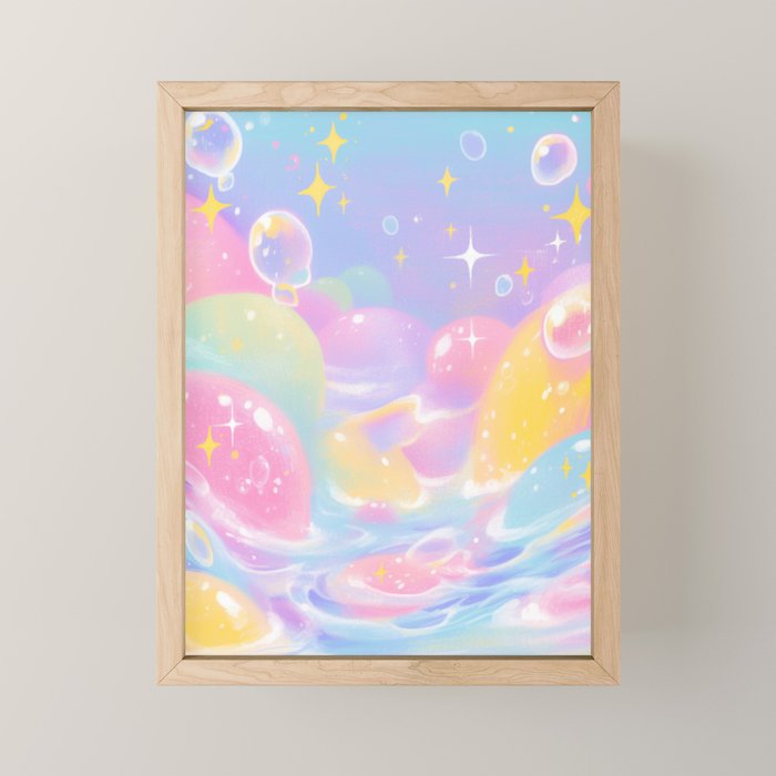 Pastel Cosmic Jelly Landscape Mini Art Print Gallery Image 1