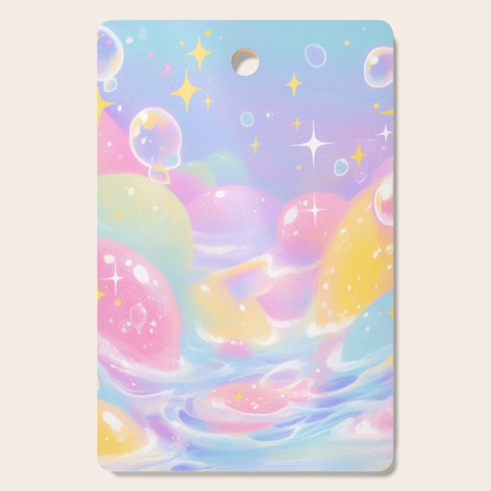 Pastel Cosmic Jelly Landscape Cutting Board Gallery Image 1