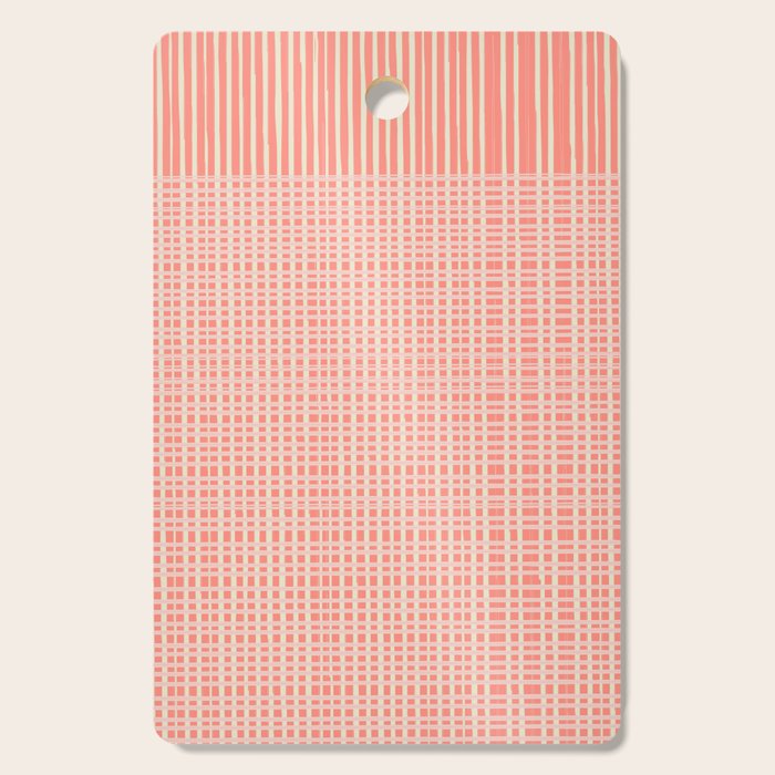 Abstract Stripes in Coral Cutting Board Gallery Image 1