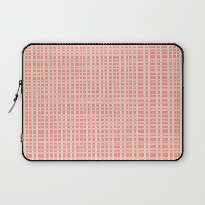 Abstract Stripes in Coral Laptop Sleeve Gallery Image 1
