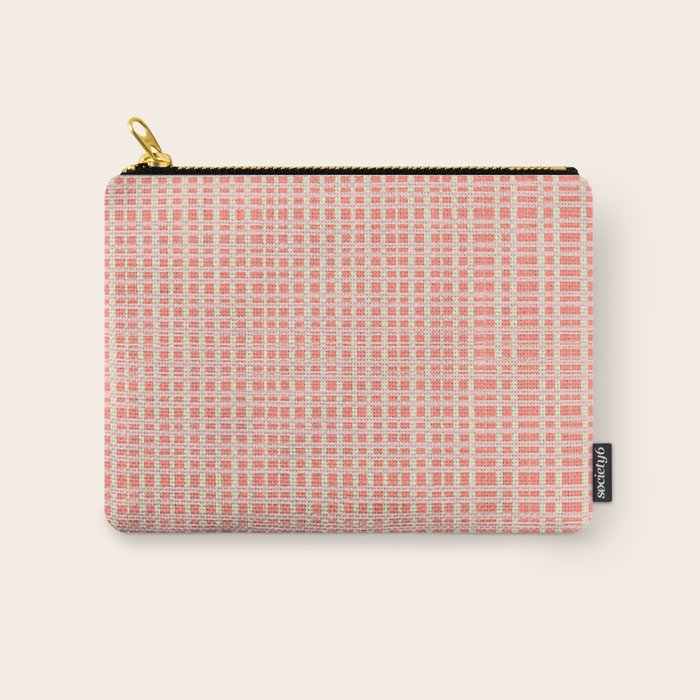 Abstract Stripes in Coral Carry All Pouch Gallery Image 1