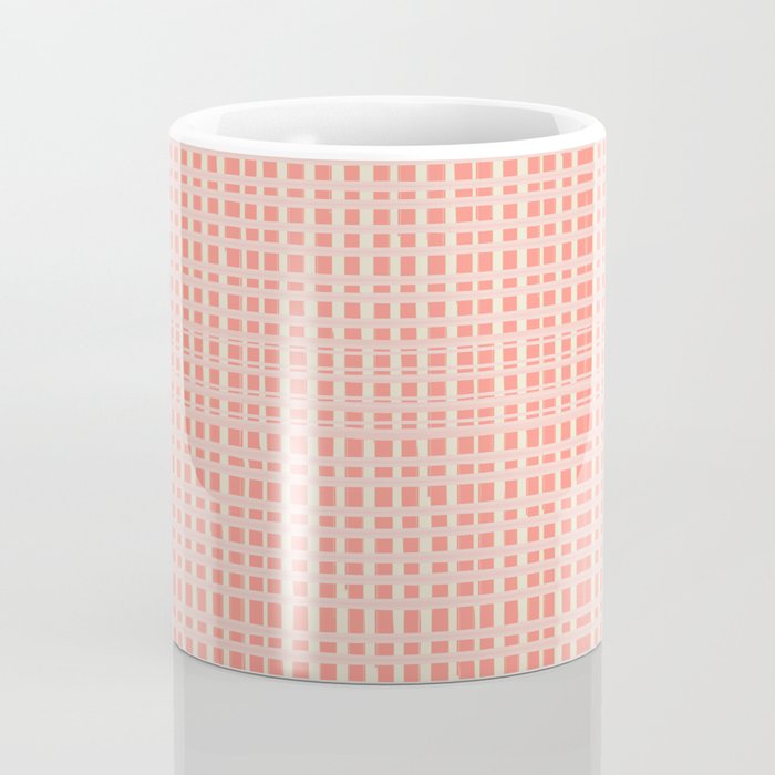 Abstract Stripes in Coral Coffee Mug Gallery Image 4