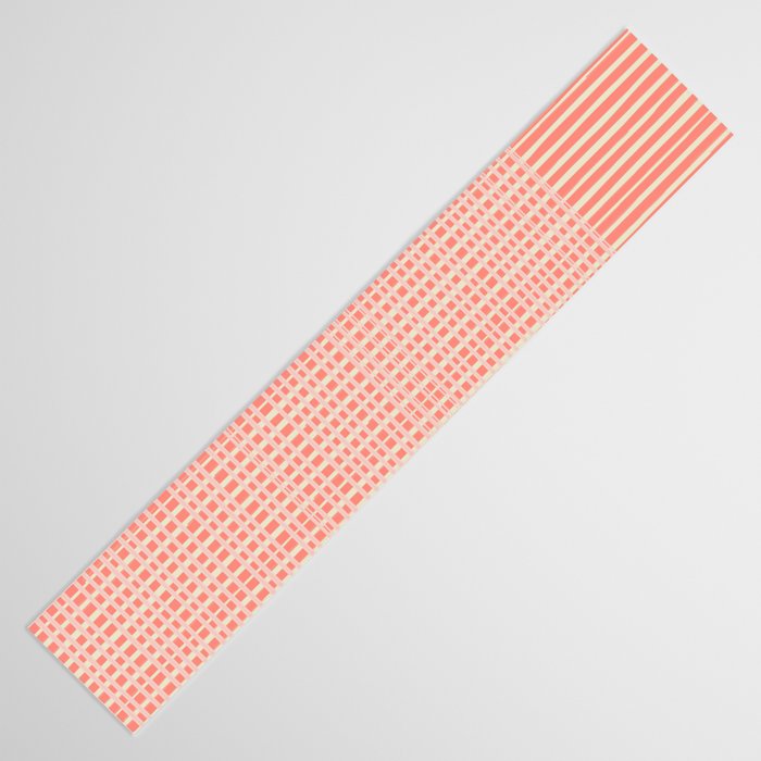 Abstract Stripes in Coral Table Runner Gallery Image 3