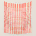Abstract Stripes in Coral Wall Tapestry Gallery Image 4