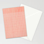 Abstract Stripes in Coral Stationery Card Gallery Image 2