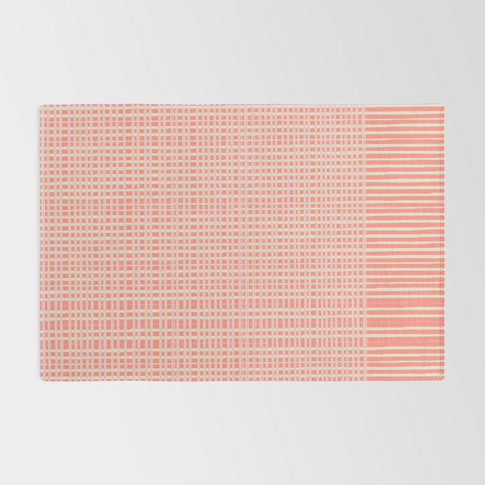 Abstract Stripes in Coral Rug Gallery Image 2