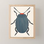 Blue and orange beetle Mini Art Print Gallery Image 1
