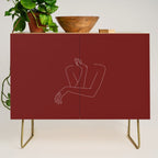 Crossed arms illustration - Anna Red Credenza Gallery Image 1