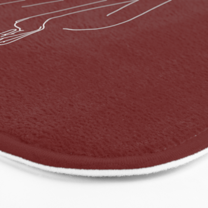 Crossed arms illustration - Anna Red Bath Mat Gallery Image 3
