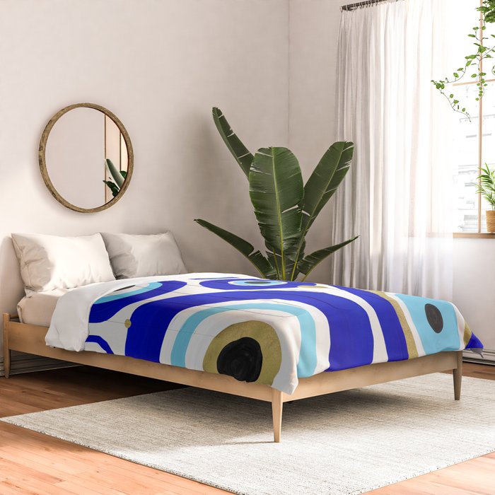 Evil Eye Charms on White Comforter Gallery Image 2